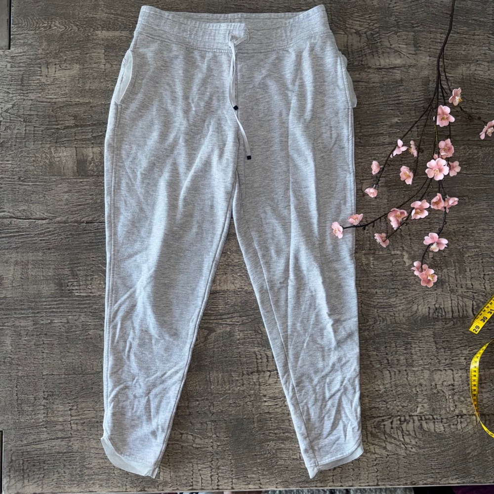 Victoria Sport Joggers Gray Mesh Trim Tapered Sweatpants Women Small